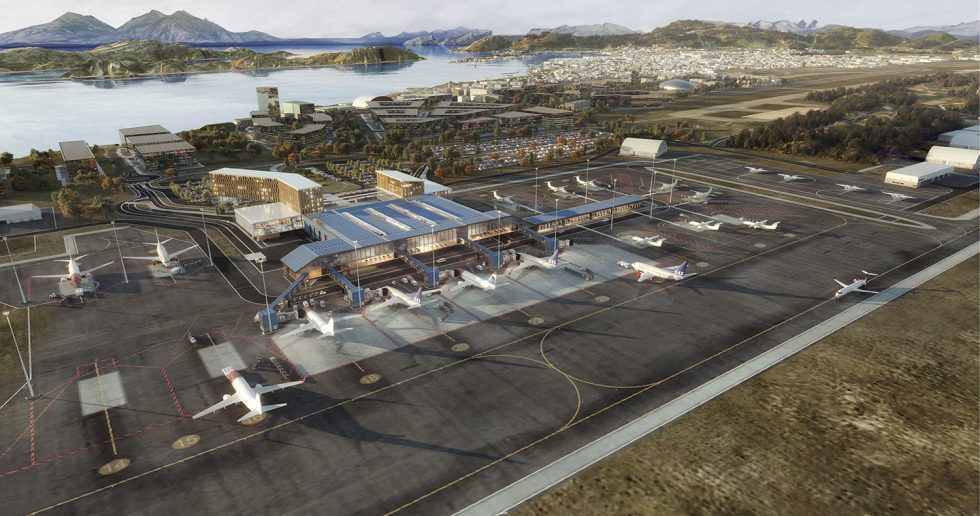 Illustrasjon av nye Bodø Lufthavn