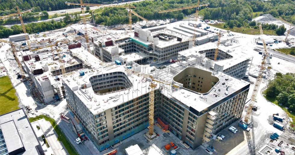 Det nye universitetssykehuset i Stavanger på mer enn 100 000 m2 tar form Foto: Mikal Haga, Kruse Smith
