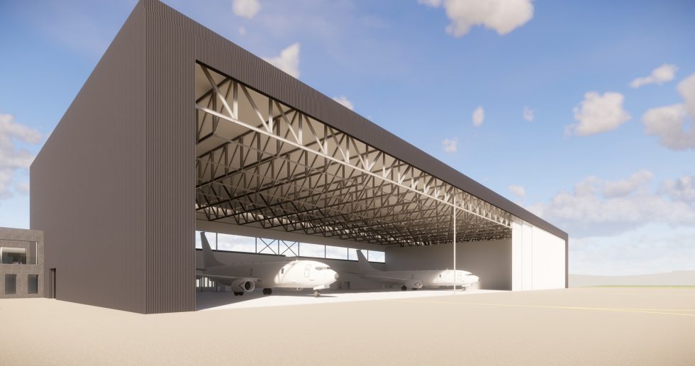 Ny hangar bygges på Evenes av Forsvarsbygg